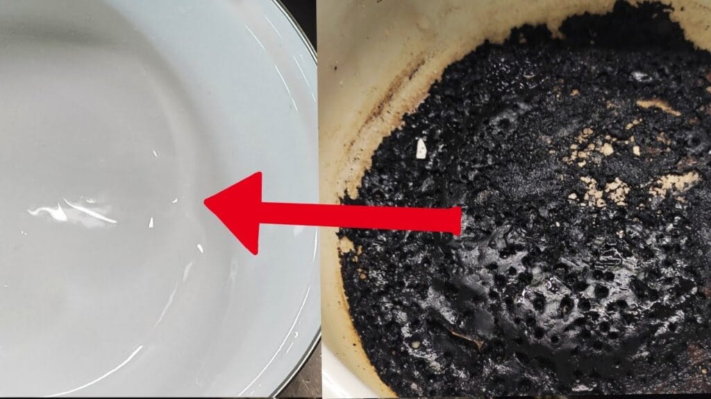 Как удалить пригоревшую еду с кастрюли?